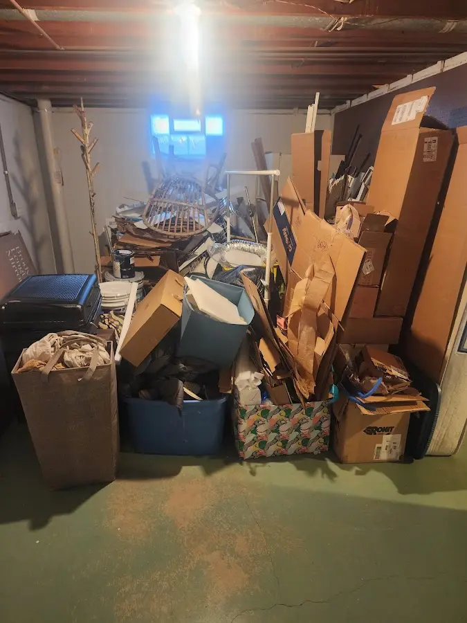 Roll-off dumpster container at job site for Roll Off Dumpster Rental in Dexter